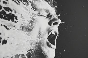 Fear and Surprise - Documentary-Style Image of Person Startled by Sudden Noise