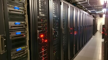 Server center inside, generative ai
