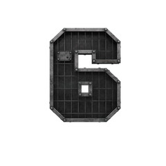 Industrial Box 3D Alphabet PNG Letters