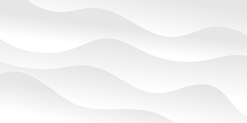 Abstract white and light gray wave modern soft luxury texture with smooth and clean vector subtle background illustration.	