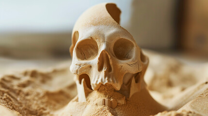 skull on a desert