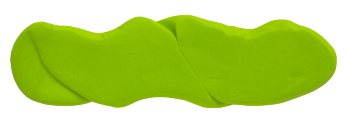 Plasticine is a green brush isolated on a transparent background.