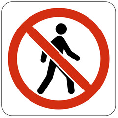 Pedestrian walkways sign