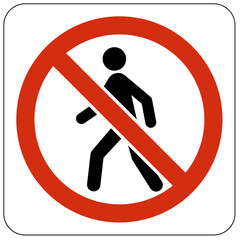 Pedestrian walkways sign