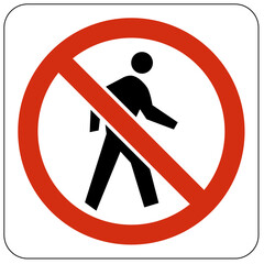 Pedestrian walkways sign