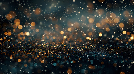 Obraz premium Capturing the enchantment of Christmas, this photo showcases a mesmerizing bokeh of snowflakes against a light background, creating a festive and holiday atmosphere