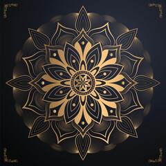 Golden luxury mandala background