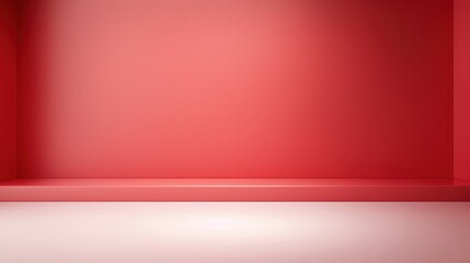 Minimalist red background with soft lighting, perfect for product display, presentations, or promotional materials.