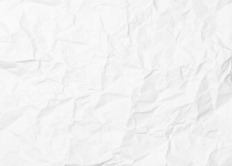 Naklejka premium Texture of white crumpled paper for background
