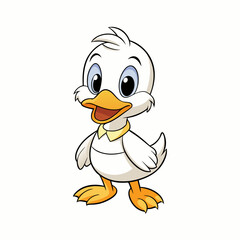 Cute duck mascot art vector illustration design for kids.