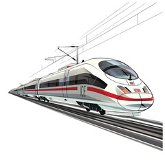 Fototapeta premium train on a white background