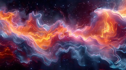 Fototapeta premium Energetic Cosmic Expressionism of the Gut Microbiome