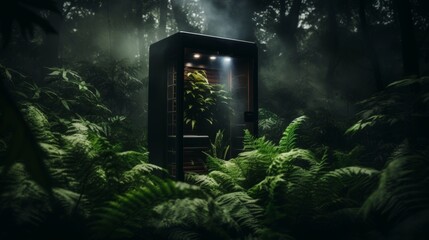 Infrared heated sauna infused with herbal aromas for body cleansing and relaxation