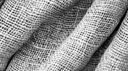 the intricate texture and pattern of beige linen fabric up close, showcasing its fine weave and natural fiber material. SEAMLESS PATTERN.