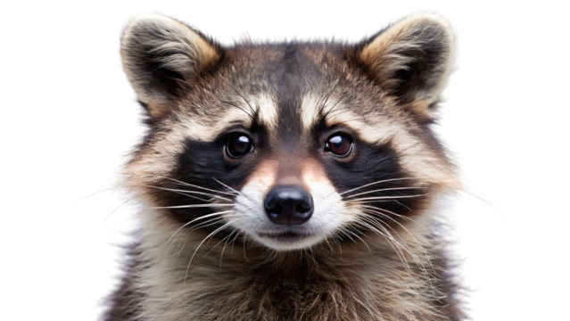 Close-up portrait of a raccoon