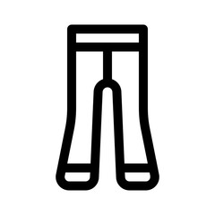 flare trousers line icon
