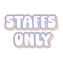 3D Staffs only text poster