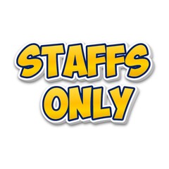 3D Staffs only text poster