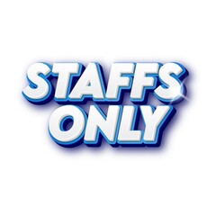 3D Staffs only text poster