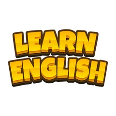 3D Learn english poster art