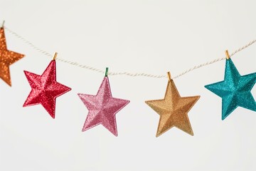 Obraz premium christmas star decoration on white background