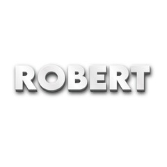 3D Robert name text poster art