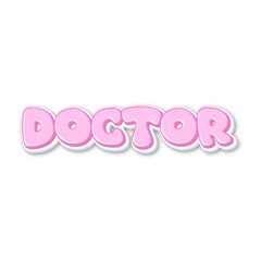 3D Doctor text poster art