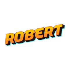 3D Robert name text poster art