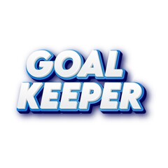 3D Goal keeper text poster