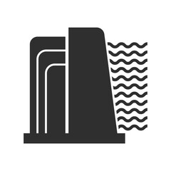 Dam icon or logo design isolated sign symbol vector illustration. Collection of high quality black line style vector icons