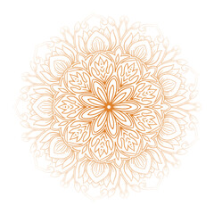 Beautiful decorative golden mandala design