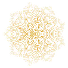 Beautiful decorative golden mandala design