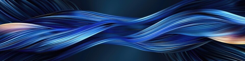 A blue and gold wave with a lot of sparkles