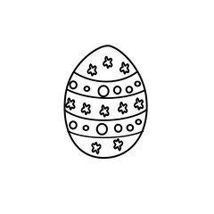 patterned easter eggs line illustration