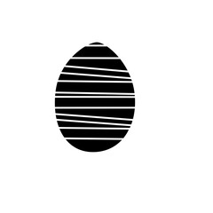 patterned easter eggs line illustration