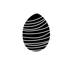 patterned easter eggs line illustration