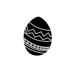 patterned easter eggs line illustration