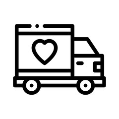 delivery truck line icon