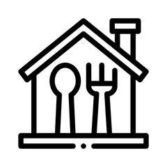 dining room line icon