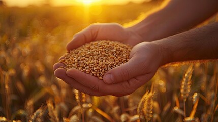 Golden Harvest in the Setting Sun