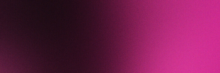 Abstract gradient noise grain background featuring a smooth transition from deep black to vibrant pink, perfect for graphic design and artistic projects. posters advertising, templates, banners, cover
