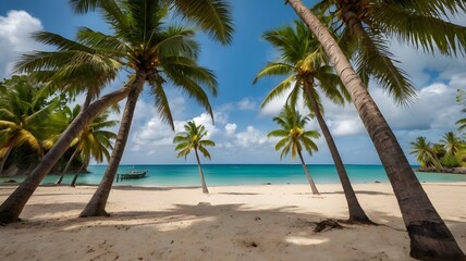 coconut trees on the beach