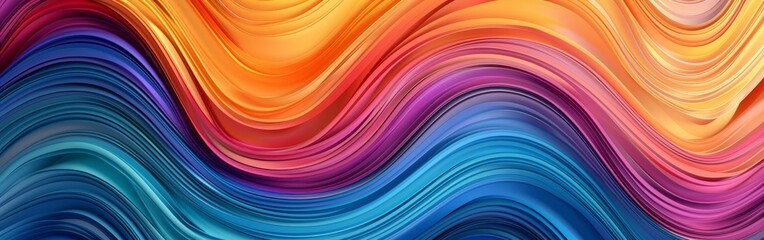 Modern Colorful Curvy Waves Background