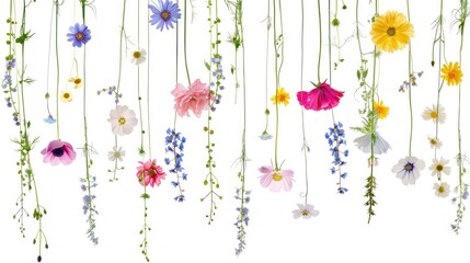 Obraz premium Wildflowers nature hanging pattern.