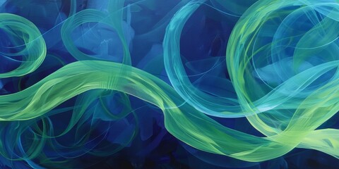 Modern Colorful Curvy Waves Background