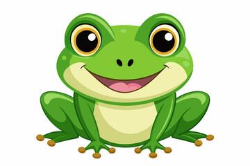 baby frog smiling vector illustration