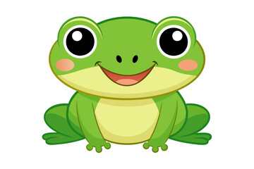 baby frog smiling vector illustration