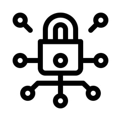 cyber security line icon