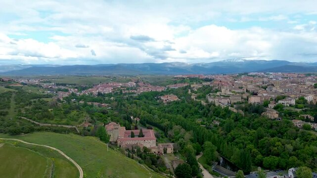 Aereal view of Danta Maria de Parral Monastery