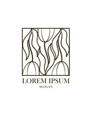 flower logo icon for beauty and salon company